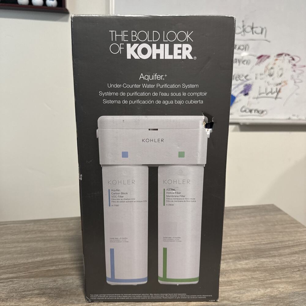 Kohler Aquifer+ K-29638-NA Under-Counter WaterPurification Filter System - NEW